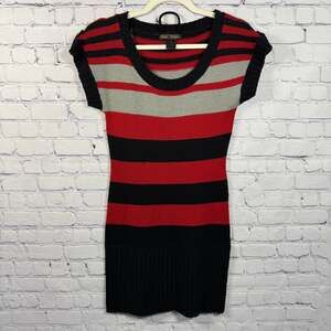Red Paint Y2K Knit Sweater Dress Size Medium